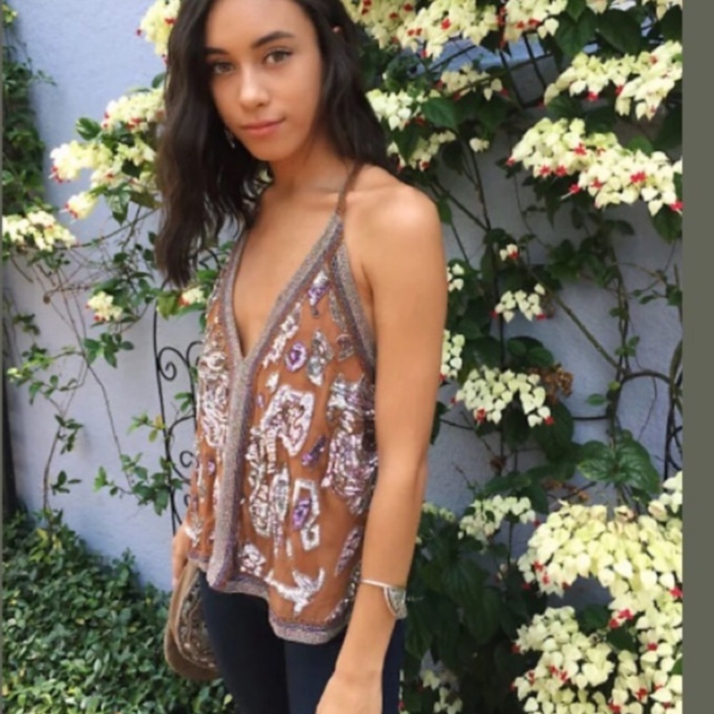 Free People Sequin Embellished Tank🌞